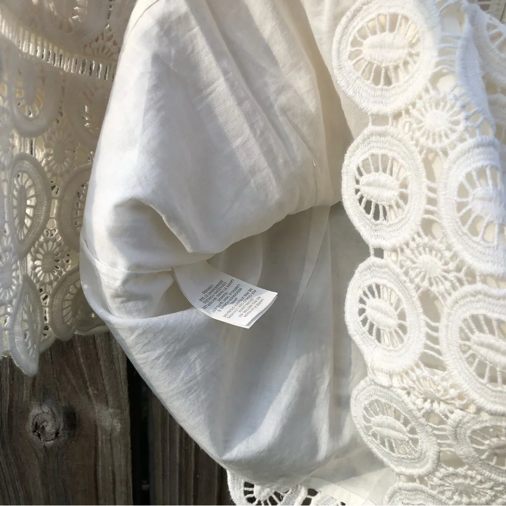 Boden Off White 3/4 Sleeve lace blouse 2